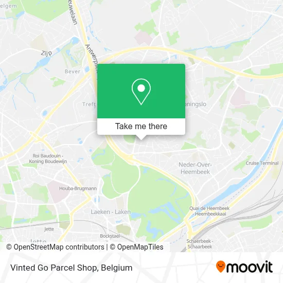 Vinted Go Parcel Shop map