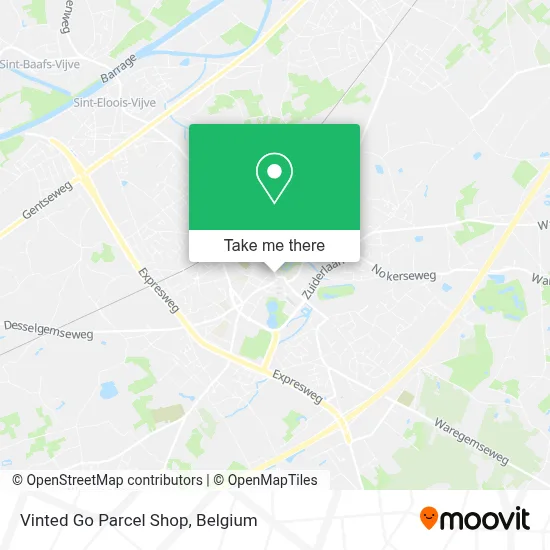 Vinted Go Parcel Shop map