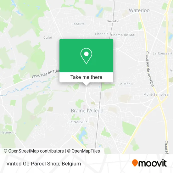 Vinted Go Parcel Shop map