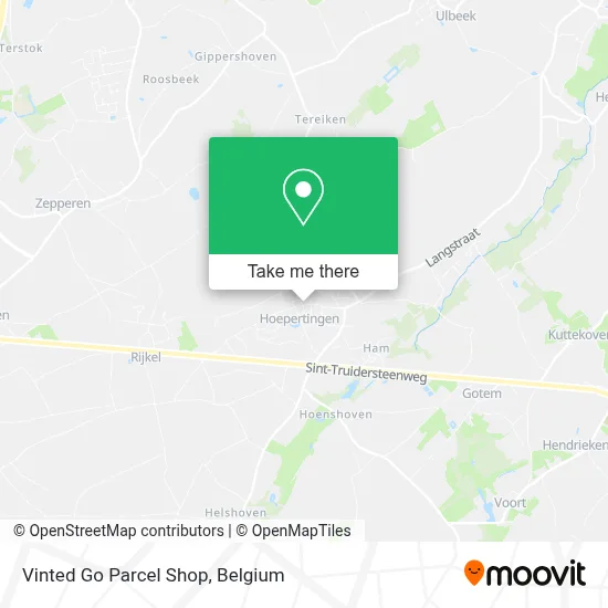 Vinted Go Parcel Shop map