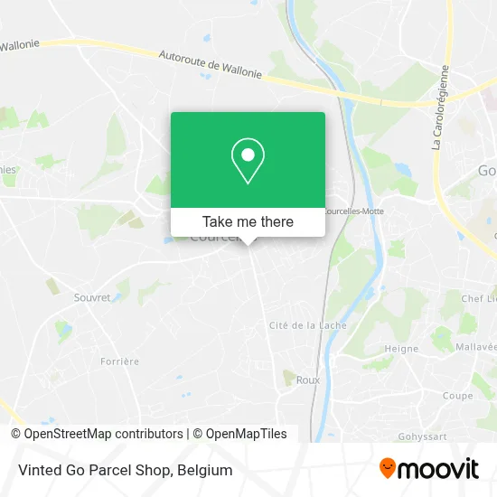 Vinted Go Parcel Shop map