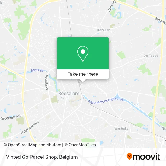 Vinted Go Parcel Shop map