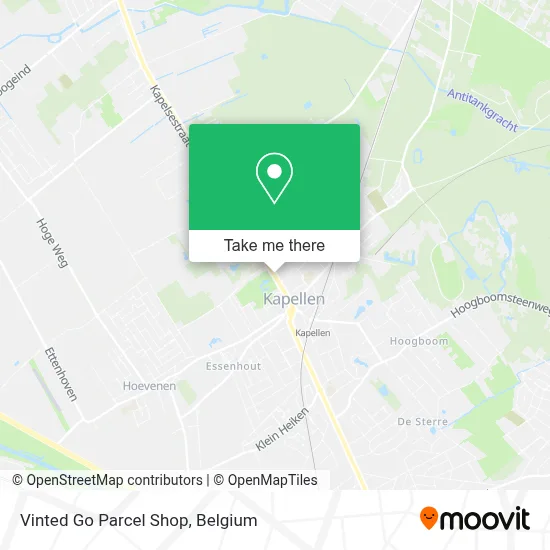 Vinted Go Parcel Shop map