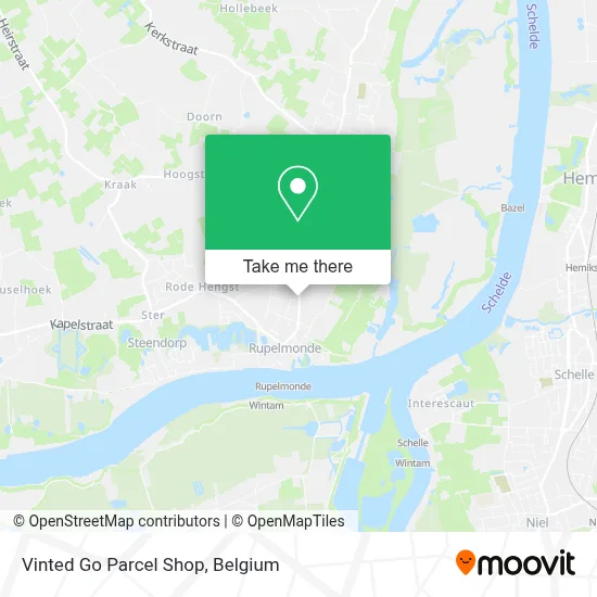 Vinted Go Parcel Shop map
