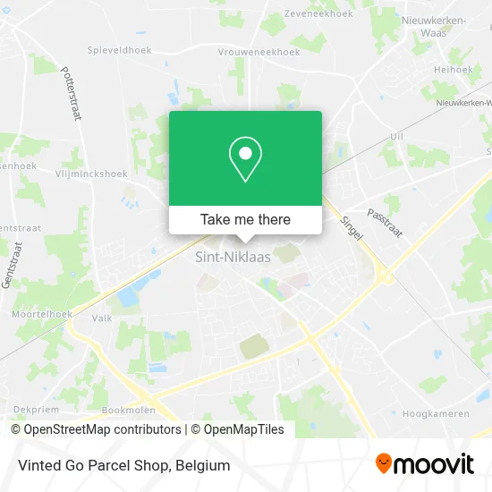 Vinted Go Parcel Shop map
