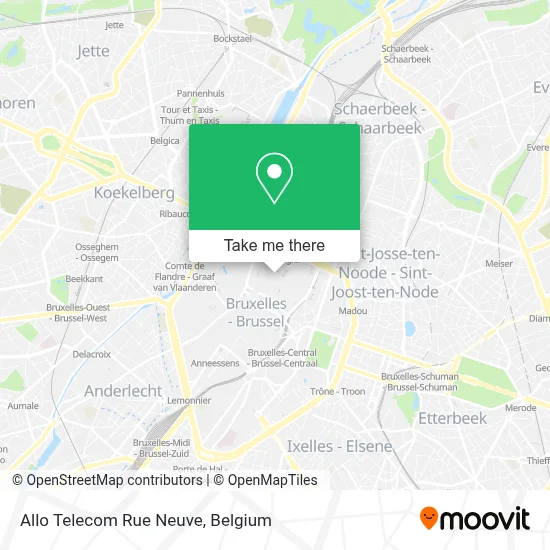 Allo Telecom Rue Neuve map