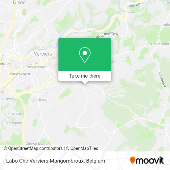 Labo Chc Verviers Mangombroux map