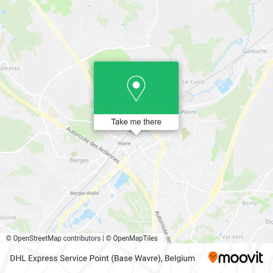 DHL Express Service Point (Base Wavre) map