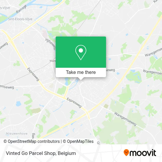 Vinted Go Parcel Shop map