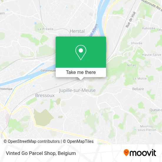Vinted Go Parcel Shop map