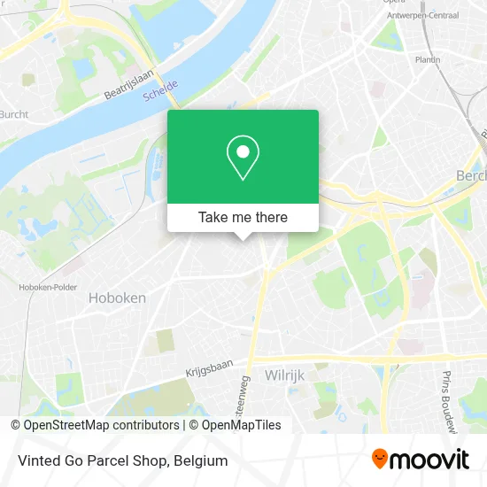 Vinted Go Parcel Shop map