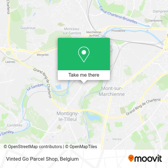 Vinted Go Parcel Shop map