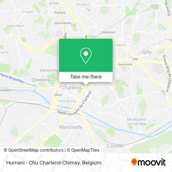 Humani - Chu Charleroi-Chimay plan