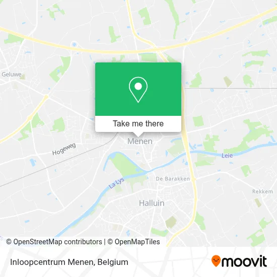 Inloopcentrum Menen plan