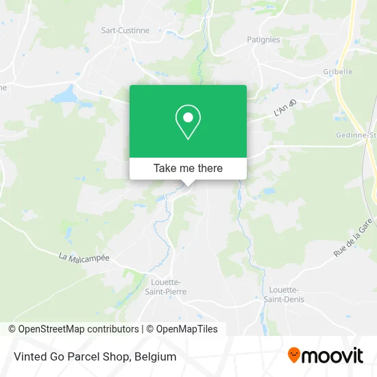 Vinted Go Parcel Shop map