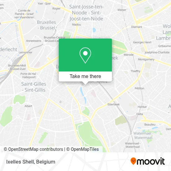 Ixelles Shell map