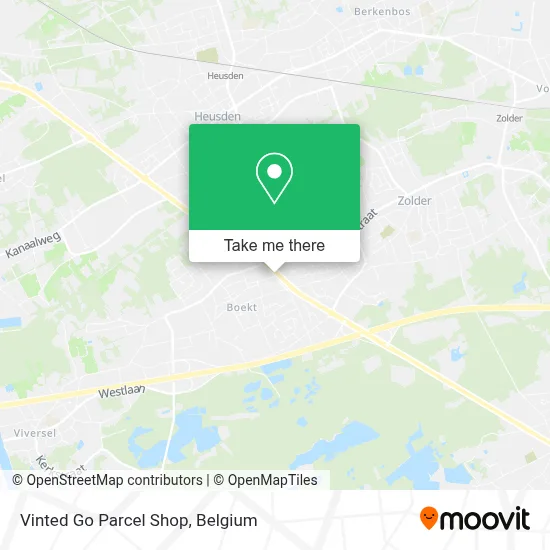 Vinted Go Parcel Shop map