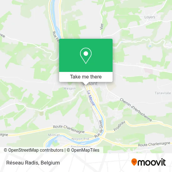 Réseau Radis map