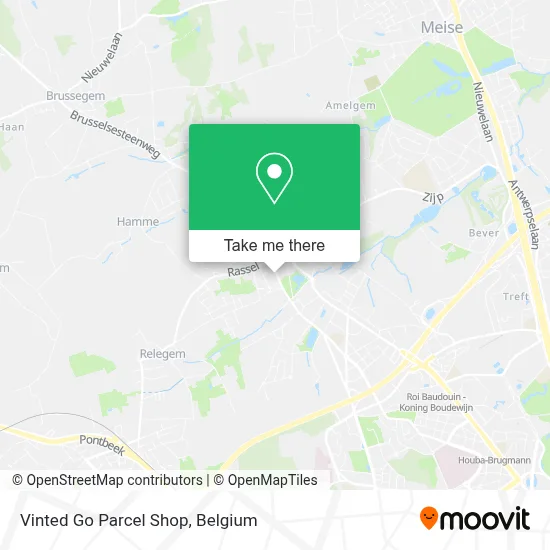 Vinted Go Parcel Shop map