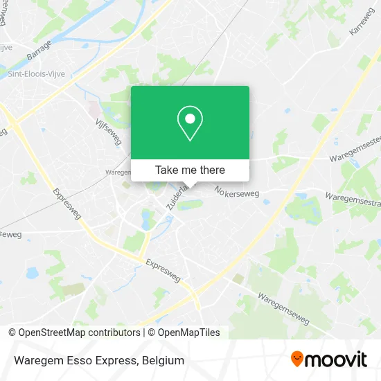 Waregem Esso Express map