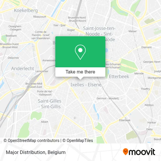 Major Distribution map