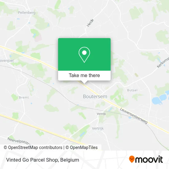 Vinted Go Parcel Shop map