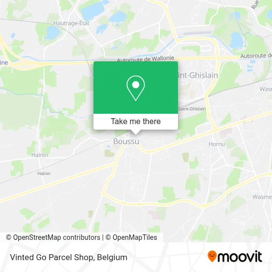 Vinted Go Parcel Shop map