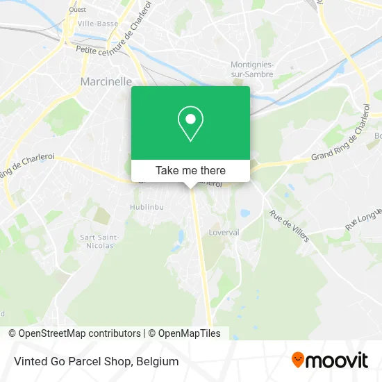 Vinted Go Parcel Shop map