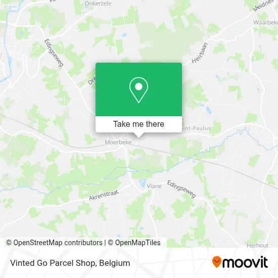 Vinted Go Parcel Shop map