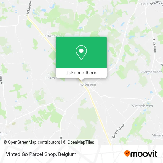 Vinted Go Parcel Shop map