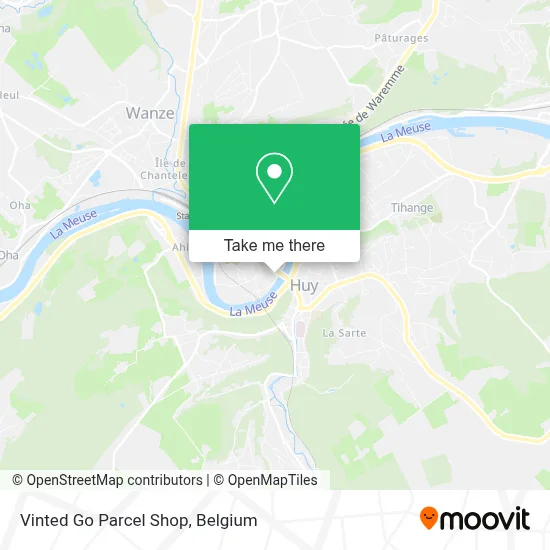 Vinted Go Parcel Shop map