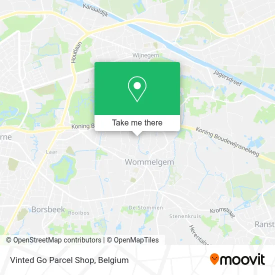 Vinted Go Parcel Shop map