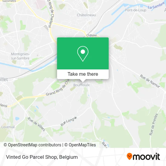 Vinted Go Parcel Shop map