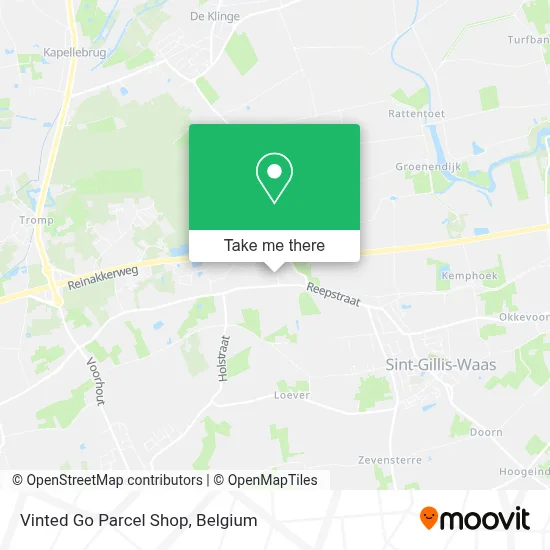 Vinted Go Parcel Shop map