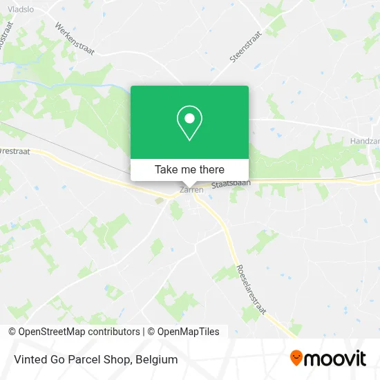 Vinted Go Parcel Shop map