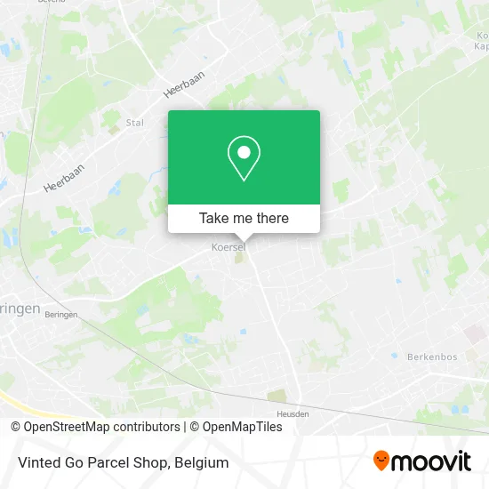 Vinted Go Parcel Shop map