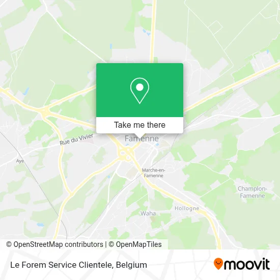 Le Forem Service Clientele map