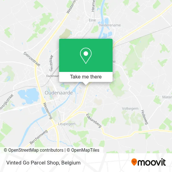 Vinted Go Parcel Shop map