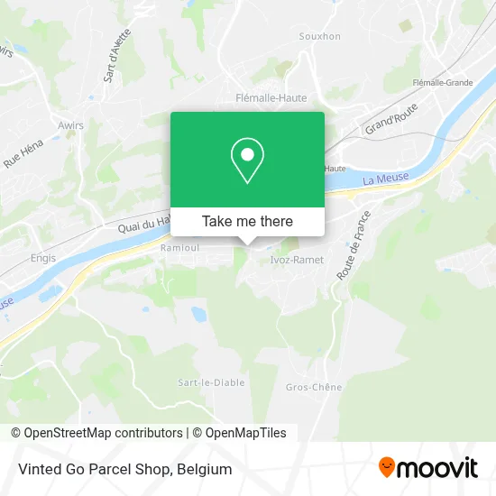 Vinted Go Parcel Shop map