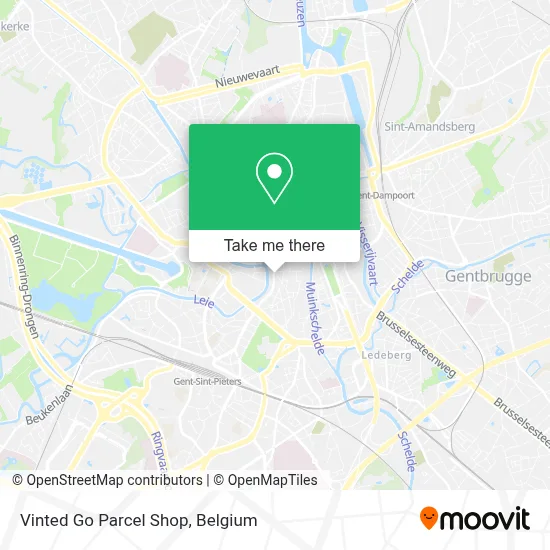 Vinted Go Parcel Shop map