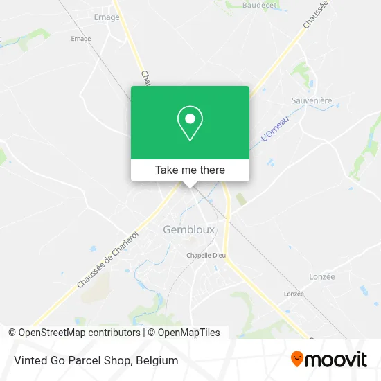 Vinted Go Parcel Shop map