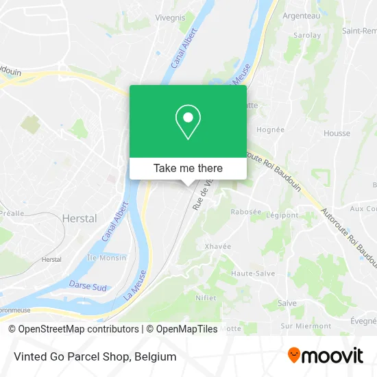 Vinted Go Parcel Shop map