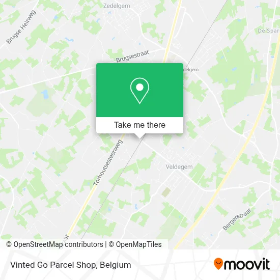 Vinted Go Parcel Shop map