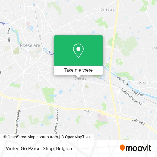 Vinted Go Parcel Shop map