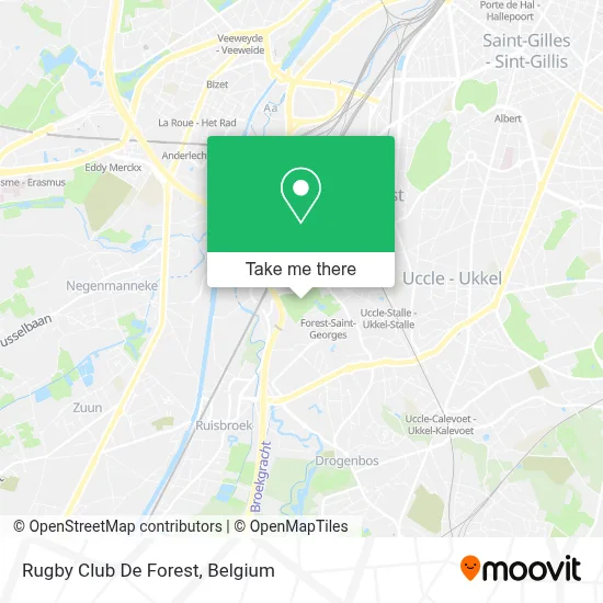 Rugby Club De Forest map