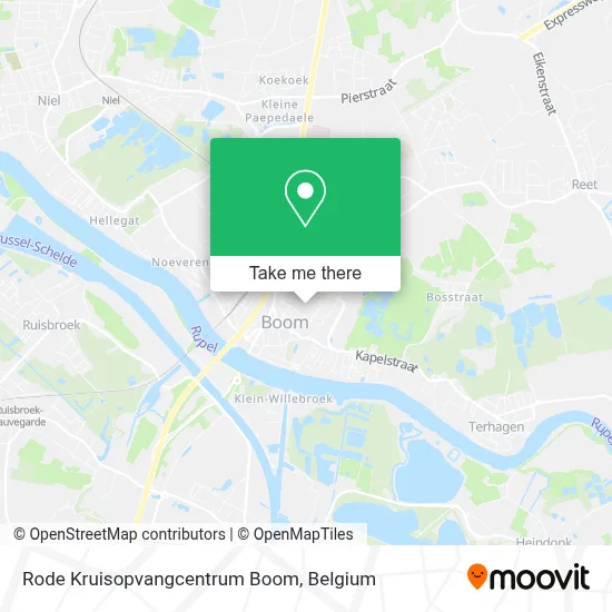 Rode Kruisopvangcentrum Boom map