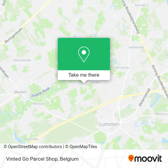 Vinted Go Parcel Shop map