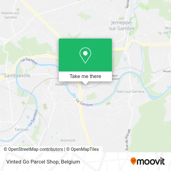 Vinted Go Parcel Shop map