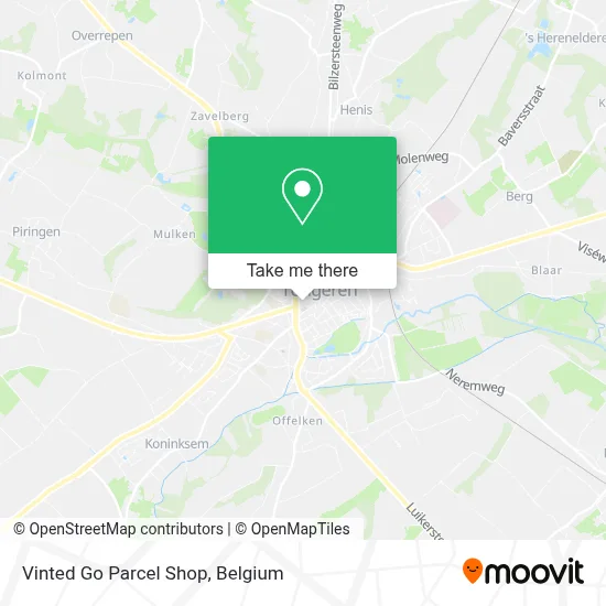 Vinted Go Parcel Shop map