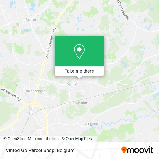 Vinted Go Parcel Shop map